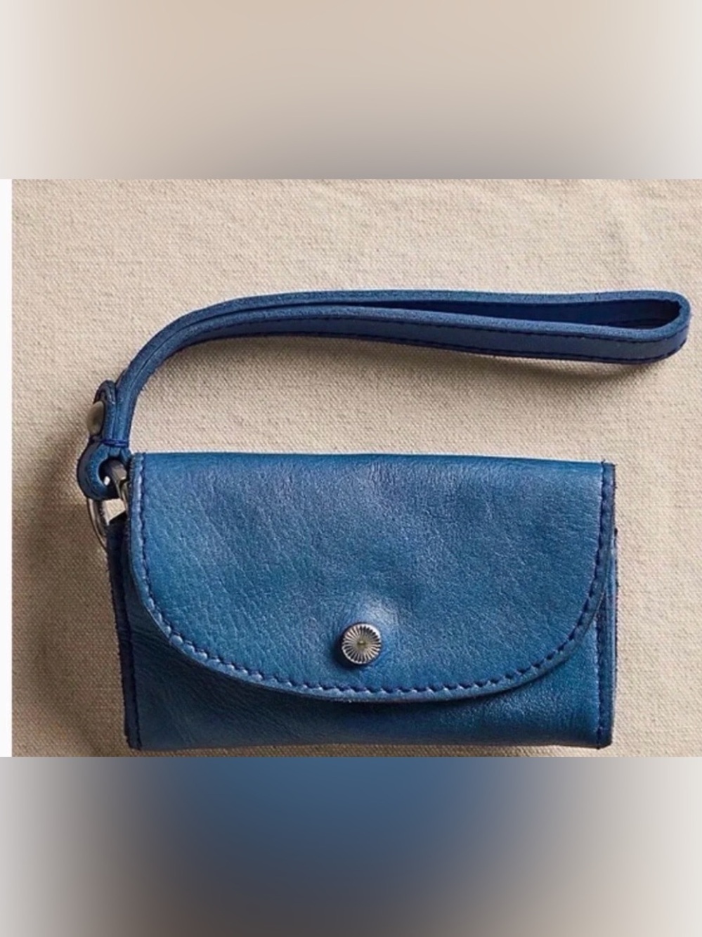 NWT Free People Leather Bag Lanyard in Blue